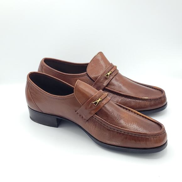 Florsheim Imperial Brown Leather Loafers Dress men\'s size 10E wide main image 8